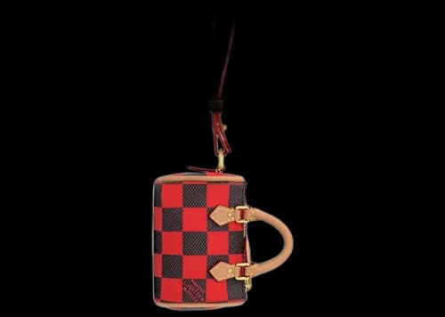 Louis Vuitton Damier Pop Mini Speedy Bag Charm Red