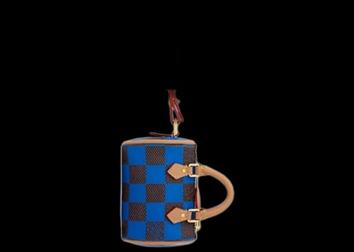 Louis Vuitton Damier Pop Mini Speedy Bag Charm Blue