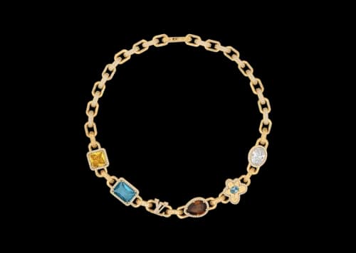 Louis Vuitton by Tyler, the Creator Paradise Stone Necklace Gold-color