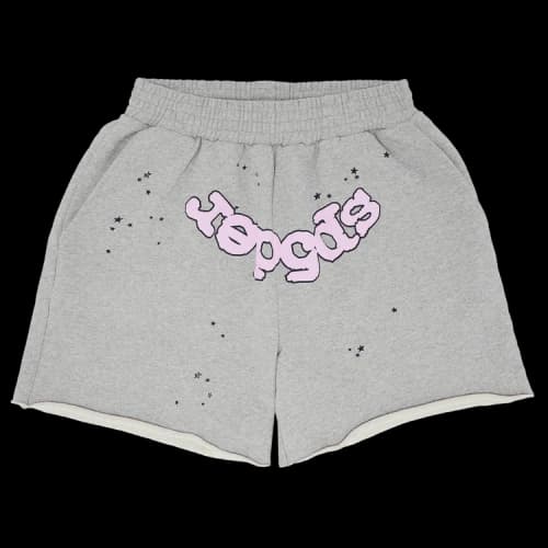Sp5der OG Web Logo Sweatshort 'Heather Grey'