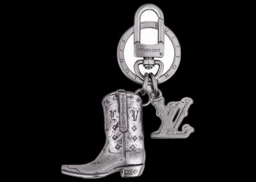 Louis Vuitton Cowboy Boot Key Holder and Bag Charm Silver