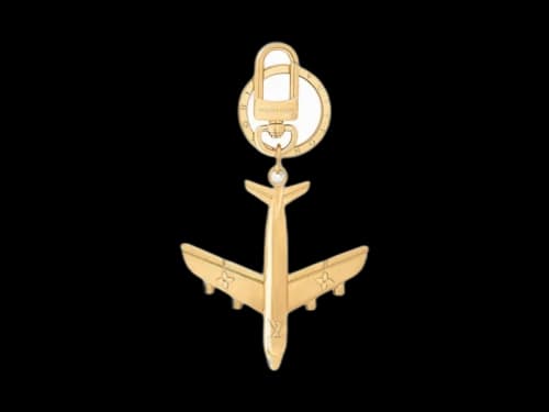 Louis Vuitton LV Plane Key Holder and Bag Charm Gold-tone