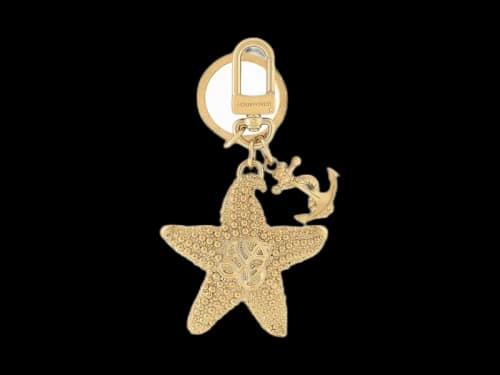 Louis Vuitton LV Starfish Key Holder and Bag Charm Gold