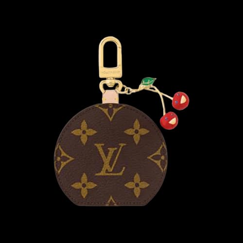Louis Vuitton x Takashi Murakami Cherry LV Mini Mirror Bag Charm Brown Monogram