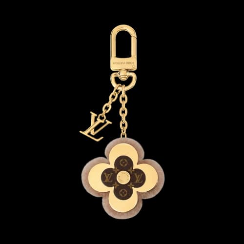 Louis Vuitton Blooming Flowers Bag Charm 'Gold-Toned Metal And Mink'