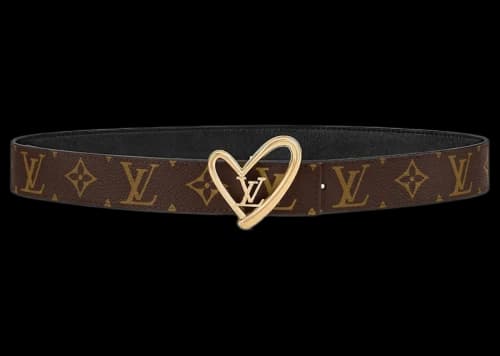 Louis Vuitton Limited Edition Reversible Belt 30MM Fall In Love Brown