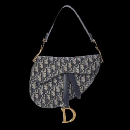 Dior Oblique Saddle Bag Blue
