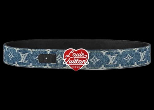 Louis Vuitton x Nigo Denim 40mm Reversible Belt Blue