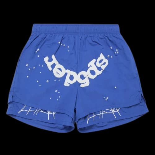 Sp5der OG Web Double Layer Short 'Blue'