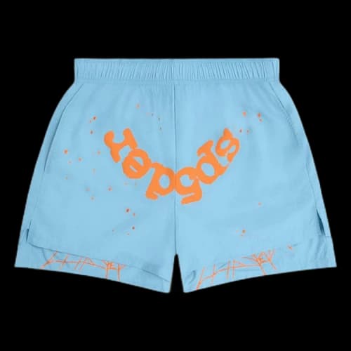 Sp5der OG Web Double Layer Short 'Light Blue'