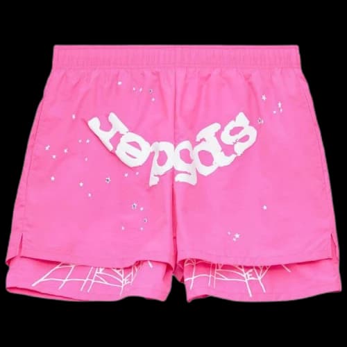 Sp5der OG Web Double Layer Short 'Pink'