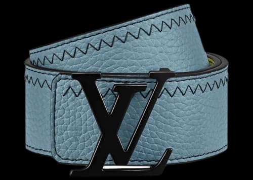 Louis Vuitton LV Intials Colours Blocks 40MM Reversible Belt Blue/Grey