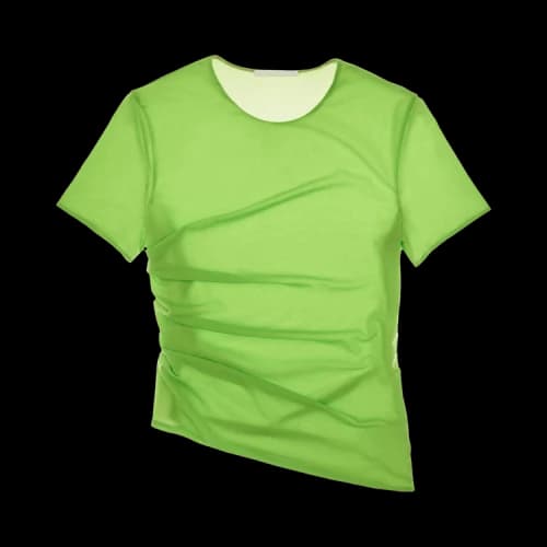 Helmut Lang Ruched Reversible Tee 'Lawn'