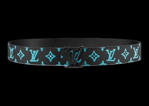 Louis Vuitton Belt LV Shape 40MM Reversible Black/Blue