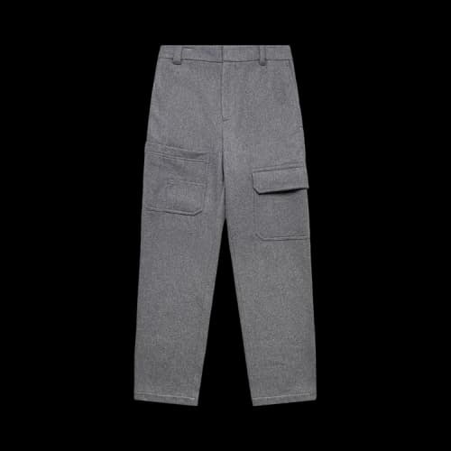 Helmut Lang Wool Flannel Pant 'Grey Melange'