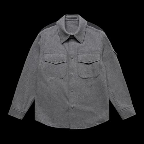 Helmut Lang Button Up Long-Sleeve Shirt 'Grey Melange'