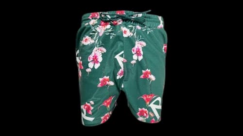 Represent Floral Mesh Shorts Green