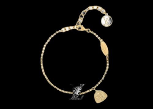 Louis Vuitton x Yayoi Kusama LV Iconic Infinity Dots Bracelet Black/White