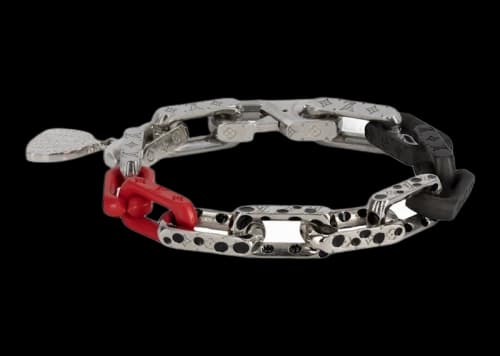 Louis Vuitton x Yayoi Kusama Monogram Chain Bracelet Black/Red