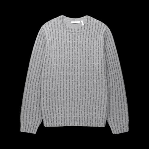 Helmut Lang All Over Logo Sweater 'Cinder'