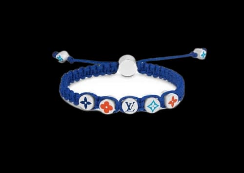Louis Vuitton Bracelet Monogram Colours Braided Dark Blue
