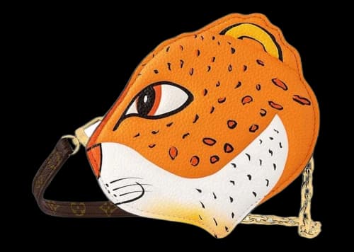 Louis Vuitton x Sun Yitian Wallet On Chain Leopard Orange