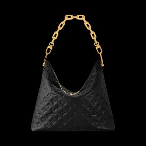 Louis Vuitton Coussin Hobo MM 'Black Puffy Monogram Lambskin Leather'