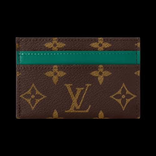 Louis Vuitton Double Card Holder 'Borneo Green/Brown Monogram Canvas'