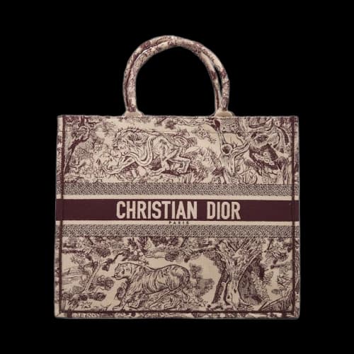 Dior Toile De Jouy Book Tote Burgundy