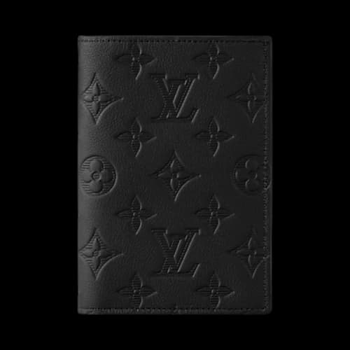 Louis Vuitton Passport Cover 'Black Monogram Shadow Cowhide Leather'