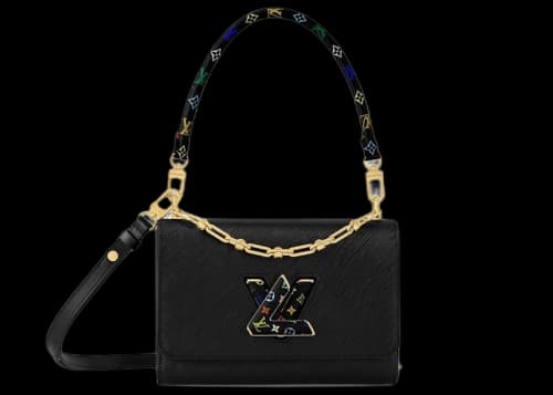 Louis Vuitton x Takashi Murakami Twist MM Slim Bag Black