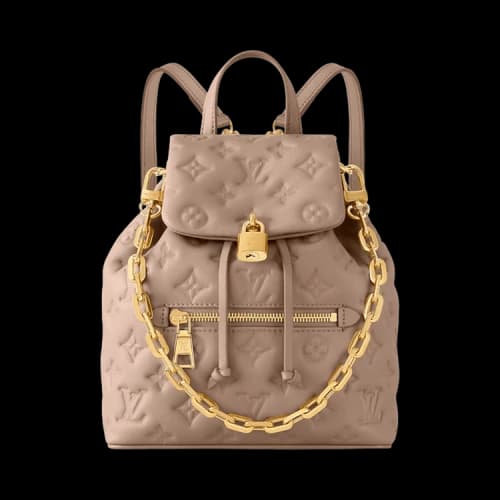 Louis Vuitton Coussin Backpack PM 'Grey Puffy Monogram Lambskin Leather'