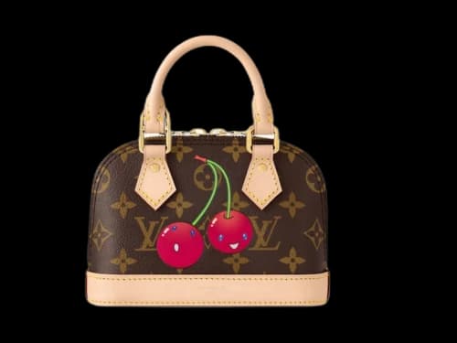Louis Vuitton x Takashi Murakami Cherry Nano Alma Brown Monogram