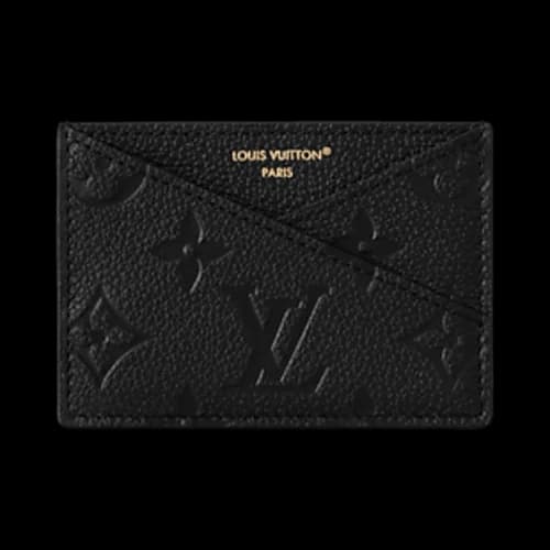Louis Vuitton Criss Cross Card Holder 'Black Monogram Embossed Empreinte Cowhide Leather'