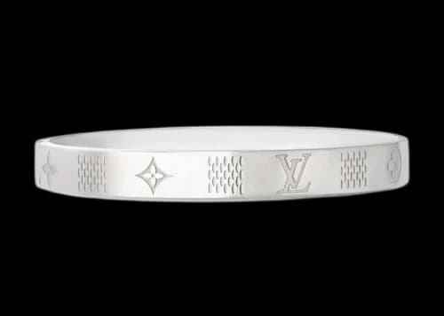 Louis Vuitton Damier Staples Bangle Silver