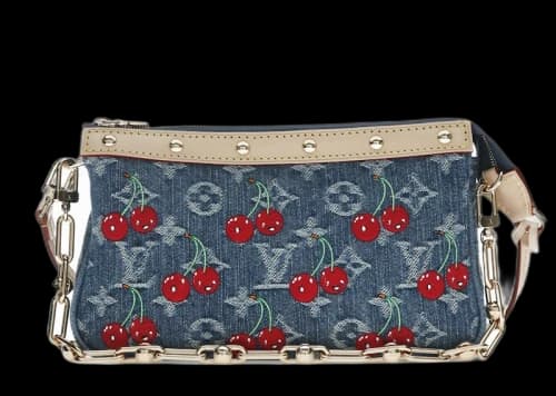 Louis Vuitton x Takashi Murakami Cherry Pochette Accessoires Denim Monogram