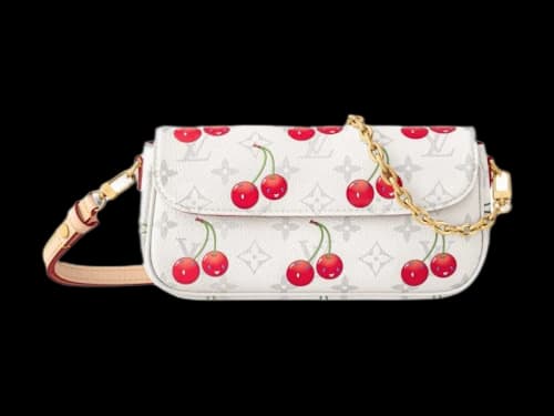 Louis Vuitton x Takashi Murakami Cherry Wallet On Chain Ivy White Monogram
