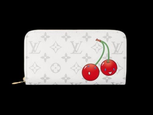Louis Vuitton x Takashi Murakami Cherry Zippy Wallet White Monogram