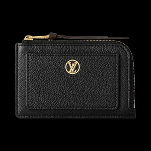 Louis Vuitton Low Key Zipped Card Holder 'Black Calfskin Leather'
