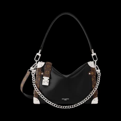 Louis Vuitton Side Trunk Vibe MM 'Black Calf Leather'