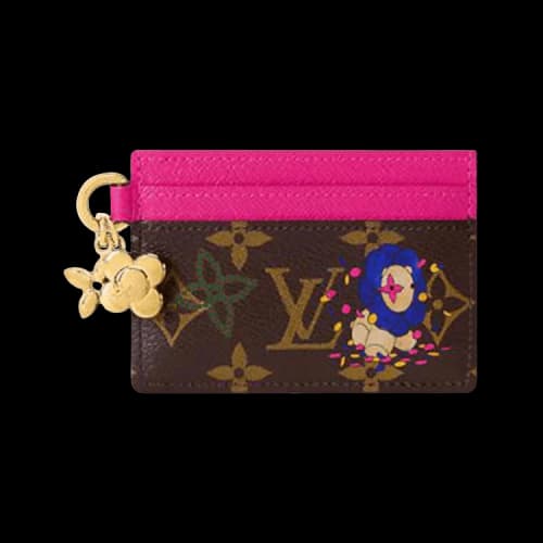 Louis Vuitton LV Charms Card Holder 'Brown Monogram Canvas/Frozen Orchid'