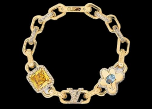 Louis Vuitton by Tyler, the Creator Paradise Stone Bracelet Gold-color