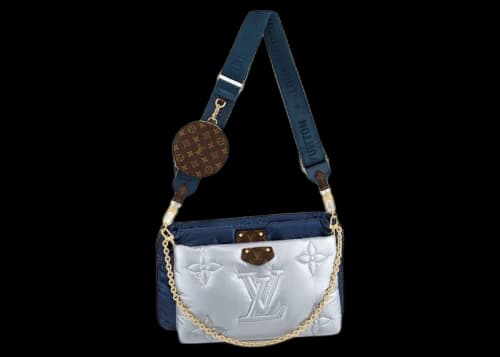 Louis Vuitton Maxi Multi Pochette Accessoires Silver/Navy