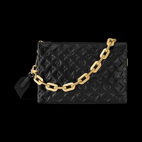 Louis Vuitton Coussin MM 'Black Puffy Monogram Lambskin Leather'