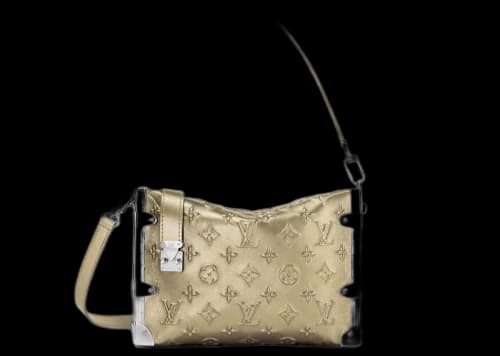 Louis Vuitton Metallic Light Gold Calfskin Side Trunk Light Gold