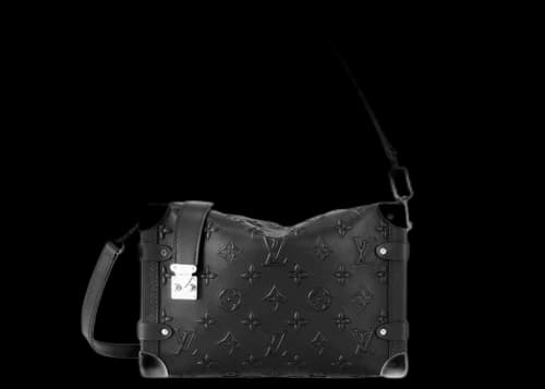 Louis Vuitton Monogram-Debossed Calfskin Side Trunk Black