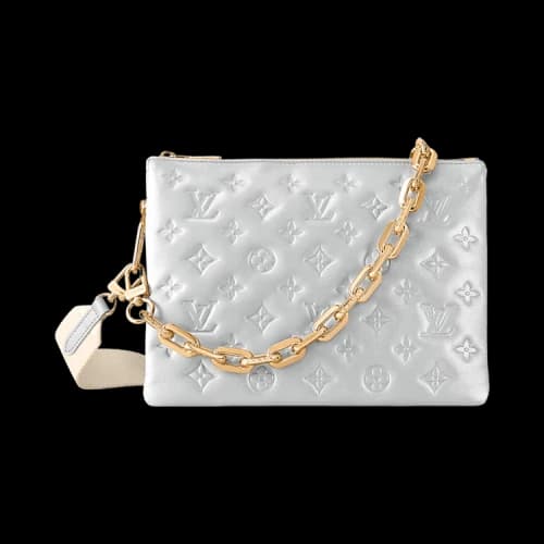 Louis Vuitton Coussin PM 'Silver Puffy Monogram Lambskin Leather'