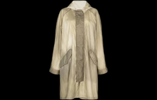 Our Legacy Rubber Film Cloak Parka 'Olive'
