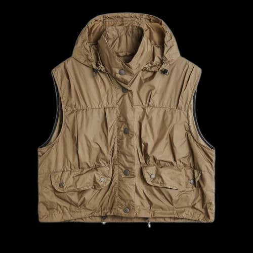 Our Legacy Cropped Exhale Puffa Vest 'Cavalry Olive'