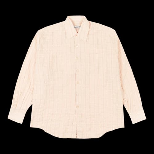 Our Legacy Check Seersucker Borrowed Button Down Shirt 'Beige'